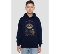 Coco Painted Poster With Miguel Skull, Hector And Ernesto Youth Kids Pull-Over Hoodie, Navy Disney Navy 12-13 Years