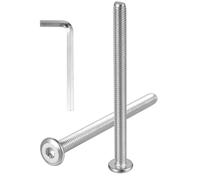 COCO Park M6-1.0 x 105mm Flat Head Socket Head Cap Screws with Hex Spanner Bolts Kit, 304 Stainless Steel 18-8, Full Thread Countersunk Bolts, 10pcs