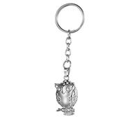 COCO Park Owl Memorial Keepsake for Ashes Holder Stainless Steel Crystal Urn Pendant Jewelry Cremation Keychain