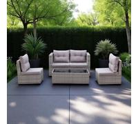 Coco Rattan Lounge Garden Set With Table