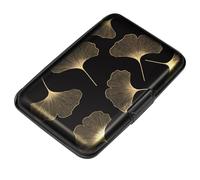 Coco Rossi Credit Card Holder RFID Aluminum Wallet Card Case Mini Business Cards Holder Metal ID Case for Men Women, Ginkgo