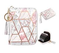 Coco Rossi Women's Small Credit Card Wallet RFID Glitter Cute Credit Card Holder Wallets for Women, C Gold Marble, S, Stylish Cute