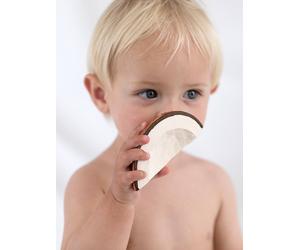 Coco the Coconut Teether, by OLI & CAROL brown medium solid