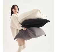 COCO TOP Throw Pillow Covers 26x26 Inch Set of 3 for Bedroom Living Room Sofa Couch Square Pillow Cushion Covers (Balck/White/Grey)