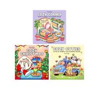 Coco Wyo Cozy Colouring Collection 3 Books Set (Cozy Corner, Cozy Cuties, Cozy Christmas)