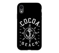 Cocoa Beach Florida Compass Rose Vintage Nautical Anchor Case for iPhone XR