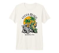 Cocoa Beach Florida USA Funny Manatee Alligator Design Premium T-Shirt