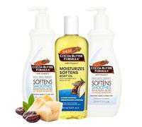 Cocoa Butter Skin Care Bundle - Body Care Bundle of 2 x 400ml Intensive Cocoa Butter Moisturiser Body Lotion & 250ml Body Oil. 24 Hour Body Moisturiser with Vitamin E for Women Birthday Gifts