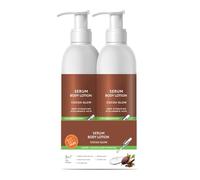 Cocoa Glow Deep Hydrating Serum Body Lotion - Pack of 2 (300ml + 300ml) | With Hyaluronic Acid, Cocoa Butter & Niacinamide | 5-in-1 Skin Defense | Deep Moisturization & Nourishment