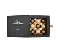 Cocoa Libre Luxury Vegan Chocolate Gift Box - Salted Caramel Selection | 9 Handmade Chocolates | Dairy Free, Gluten Free, Nut-Free |