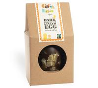Cocoa Loco Crystalised Ginger Dark Chocolate Easter Egg With Buttons - 225g
