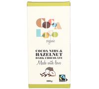 Cocoa Loco Dark Chocolate, Cocoa Nibs & Hazelnut Bar - 100g
