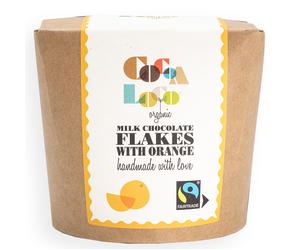 Cocoa Loco Milk Chocolate & Orange Drinking Flakes - 200g