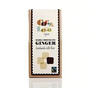 Cocoa Loco Organic F/T Dark Chocolate Ginger Bar 100g