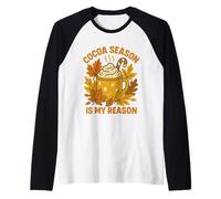 Cocoa Season is My Reason Fall Vibes Raglan Baseball Tee