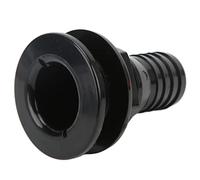 Cocoarm 1 1 2in Thru Hull Fitting ABS Straight Thru Hull Connector for Boat Marine Plumbing Hose Connection Easy Replacement and Quick Install for Marine Accessories (Black)