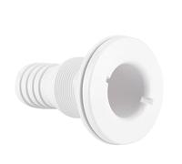 Cocoarm 1 1 4in Thru Hull Fitting White Plastic Thru Hull Connector 94mm Height 32mm Hose Size Easy Install Direct Replacement for Marine Boat Bilge Pump Hose Connection