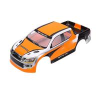 Cocoarm 1/10 Scale RC Car Body, 1:10 RC Truck Body /10th Scale Car Universal Painted Precut for 26cm Wheelbase Trucks with Clear Graphic Patterns (Orange)