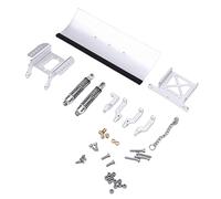 Cocoarm 1/18 RC Metal Snow Plow, Alloy Shock Absorption Hydraulic Damping for TRX4M RC Crawler Car with Front Plow Shape for Pushing and Clearing Obstacles (Silver)