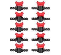 Cocoarm 1/2 Inch Drip Irrigation Valve, ABS Plastic Barbed Connector with Red Handle for Adjusting Water Garden Sheds Flower Beds