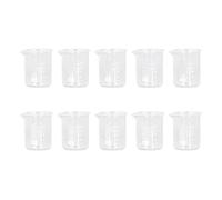 Cocoarm 10 Pcs 50mL Laboratory Glass Beakers Graduated Cylinder Set with Clear Scale Line for Science Experiments School Lab Home Use
