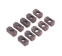 Cocoarm 10 Pcs Turning Inserts Carbide CNC Lathe Inserts APMT1135PDER M2 Multi Coated for Turning and Finishing Steel Stainless Steel Cast Iron on Milling Machine Users (LOGU030310)