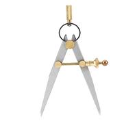 Cocoarm 100mm Leather Compass, Carbon Steel Adjustable Legs for Measuring and Marking, with Silver Gold Color for Leathercraft and Mechanical Applications