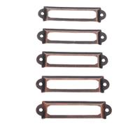 Cocoarm 100Pcs Antique Brass Drawer Label Holder, with Rustproof Iron Frame and 200 Screws for Jewelry Box Cabinet Storage