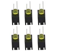 Cocoarm 100Pcs LED Holder, Plastic 3mm LED Lampshade 90 Degree Bend, Single Hole Lamp Holder, Upright Mount, Pin Protection, for PCB Industrial Control Components (Yellow Light)