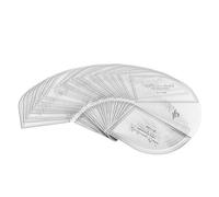 Cocoarm 100PCS Triangular Cake Collar Transparent Mousse Surrounding Wrapping Tray Cake Decor English Border, Enhanced Transparency, Easy to Use, and Convenient, Safe and