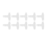 Cocoarm 10Pcs 3 Way Plastic Fitting PP Tee Barb Fitting 125 Psi and -9°F to 175°F for PVC PU Rubber Hose Splitter Connector for Laboratories Food Beverage Processing (Tee 11.1)