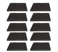Cocoarm 10Pcs Acoustic Panels Polyurethane Studio Foam 30 X 30 X 2.5cm Triangular Groove Sound Dampening Panels for Recording Studios Offices Home Theaters Game Rooms