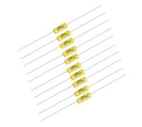 Cocoarm 10Pcs Axial Polyester Film Capacitor, 0.022uF 630V Long Lead, with Stable Performance for Radio Tube Amplifier