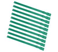 Cocoarm 10PCS Goat Collar PU Adjustable Livestock Collar 23 Inch Neck Strap for Sheep Cow Horse Farm Animal Color Identification Soft Flexible Fast Dried (Green)