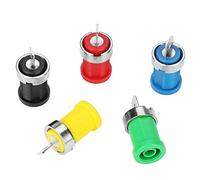 Cocoarm 10pcs Mixed Color Banana Socket, Brass Insulated 4mm Connector for High Performance in Electronics Testing and Projects