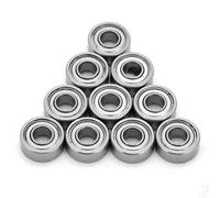 Cocoarm 10pcs MR104ZZ Bearing, 4x10x4mm Stainless Steel Ball Bearings Double Sealed Deep Groove for Machinery Automotive Industrial Equipment