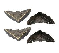 Cocoarm 12Pcs Bronze Corner Protectors Vintage Guards for Wooden Box Jewelry Box with Nails Small Compact Decorative Metal Corners