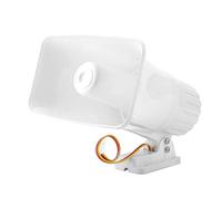 Cocoarm 12V 150DB ABS Fire-Retardant Shell Alarm Horn, Dual Wired Siren, White, Wall Mount, Touch/Push Button Control, 100m Range