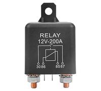 Cocoarm 12V 200A 4 Pin Start Relay, Heavy Duty Normally Open Copper Terminals with Good Electrical Conductivity for Small Crane Wheat Combine Harvester Car Start Power Switch