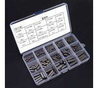 Cocoarm 140pcs Key Inventory/Share Pulley Stainless Steel Woodruff Key Assortment, Parallel Set for Shaft Fastening with Plastic Storage Box
