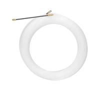 Cocoarm 15m Fish Tape ABS Wire Puller 3mm Cable Pulling Tool Flexible Non Conductive Head for Running Electrical Wire Through Wall Ceiling Conduit for Electricians (Transparent White #15)