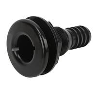 Cocoarm 1in Thru Hull Fitting ABS Straight Thru Hull Connector Impact Resistant Hose Connection for Boats and Marines Easy Install Direct Replacement for Plumbing Systems (Black)