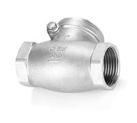 Cocoarm 1inch Stainless Steel Swing Check Valve, DN25 One Way Threaded Check Valve with Good Sealing and, for Water Steam Oil Nitric Pipeline System