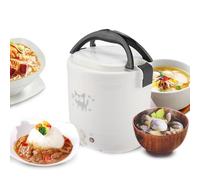 Cocoarm 1L White 12V Mini Electric Rice Cooker, Portable Car Rice Cooker, 100W, Model Cocoarmps901zyacd-01