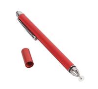 Cocoarm 2 in 1 Calendar Stylus Pen Aluminum Alloy Double Tip Capacitive Stylus Pen with Transparent Disc and Fiber Mesh Tips for Touch Screen Digital Calendar Users (Red)