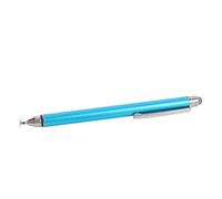 Cocoarm 2 in 1 Calendar Stylus Pen Aluminum Alloy Double Tip Capacitive Stylus Pen with Transparent Disc and Fiber Mesh Tips for Touch Screen Digital Calendar Users (Light Blue)