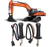 Cocoarm 2 Pieces of Excavator Joystick-kit 3-buttons Joystick Handle 6-pin Aluminum Alloy for DH DX150 215 225 370-9C with ABS Long-lasting Construction