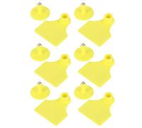 Cocoarm 20 Set Livestock Ear Tag PP Ear Label Yellow Identification Marker for Goats Sheep Cattle Pigs Farm Use Bright Color for Breeding Vaccination and Record Keeping (Small Size)