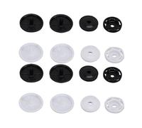 Cocoarm 200 Sets T8 Snaps, Plastic Snap Button Fastener Set with 2 Caps 1 Socket 1 Stud per Set, for Baby Clothing Towels Curtains Crafts Wallets Bags