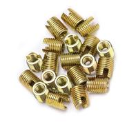 Cocoarm 20Pcs 302 Carbon Steel Self Tapping Thread Inserts, with Yellow Zinc Plated for Automotive Industry (Inner M2*0.4, outer M4.5 * 0.5, length 6mm)